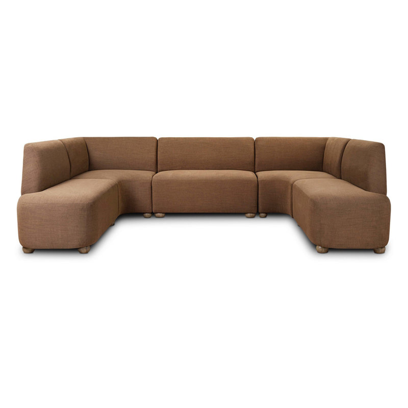 Clemence Sectional, 36" H x 128" W x 88.5" D