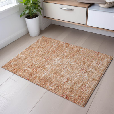 Premium Machine Washable Jamestown AMF1083 Damask Rug
