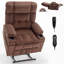 Fauteuil inclinable à double moteur en chenille à 2 positions avec porte-gobelet, massage par vibration à 8 points et chauffage lombaire-883989507