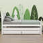 Lit plateforme avec lit gigogne et tiroirs-308146589