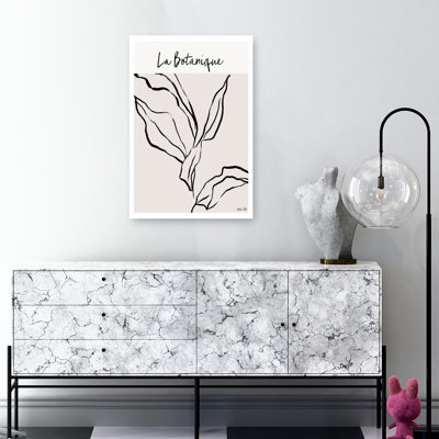 Leafy Elegance Abstract Contemporary Elegant Nature Plant Wall Art Print 1 Piece Wrapped Canvas Wall Art