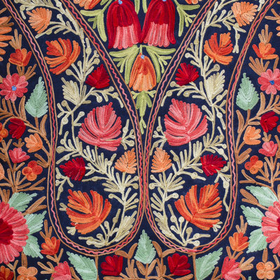 Detail Handmade Pashmina Shawl by Intek1 - Wrapped Canvas Print