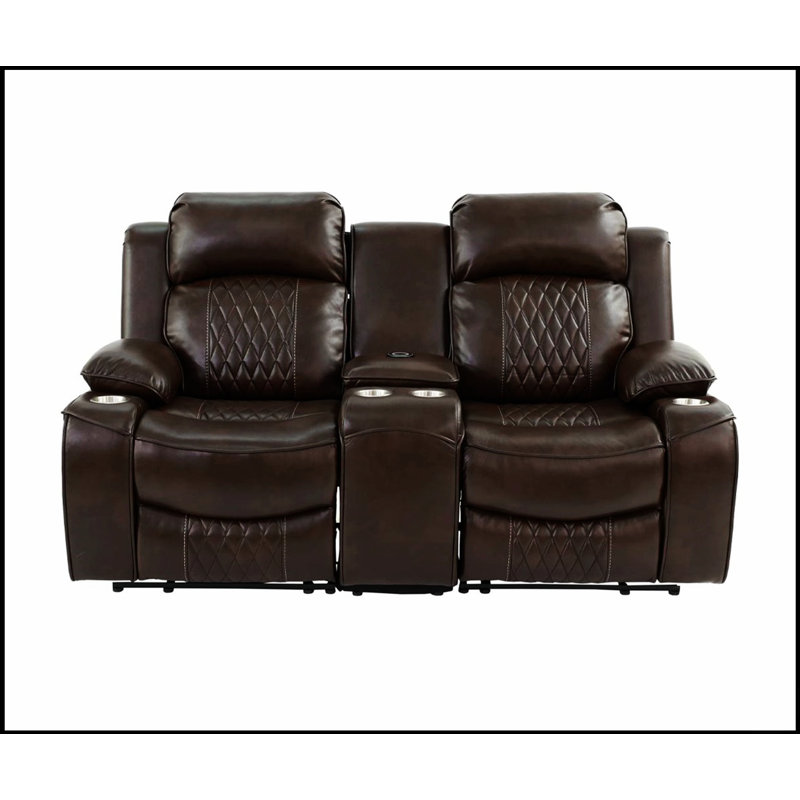 Causeuse Power Motion avec bras de rangement, porte-gobelets et ports USB pour un confort ultime et des meubles de salon modernes