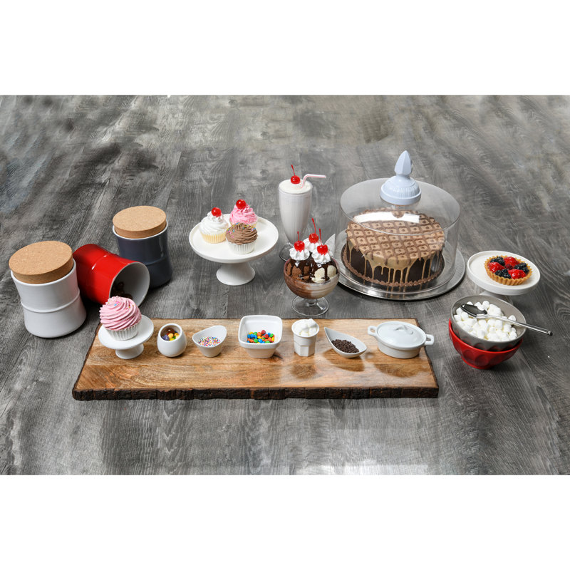 Grand ensemble de support à gâteaux 4 pièces en porcelaine Aronson