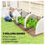 Mini-serre portative Outsunny 3 m x 0,9 m x 0,75 m avec portes enroulables à fermeture éclair, tunnel de jardin à structure en acier blanc pour plantes