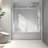Modern Brushed Gold Frameless One Fixed And One Shifted Shower Door,70MM 304 Stainless Steel Large Pulleys With Adjustable Soft Closing Function,With Nano Easy Cleaning,Stick Explosion-Proof Menbrance