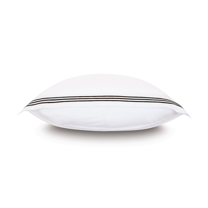 Tessa Sham, Euro, White/Black, Multi-stripe
