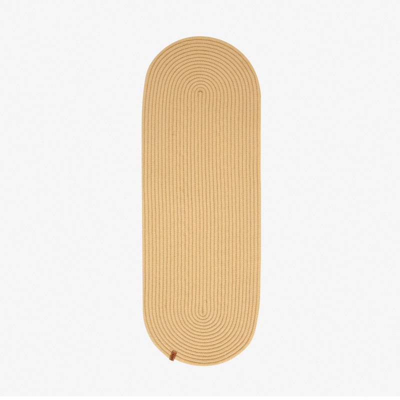 Embroidered Oval, White