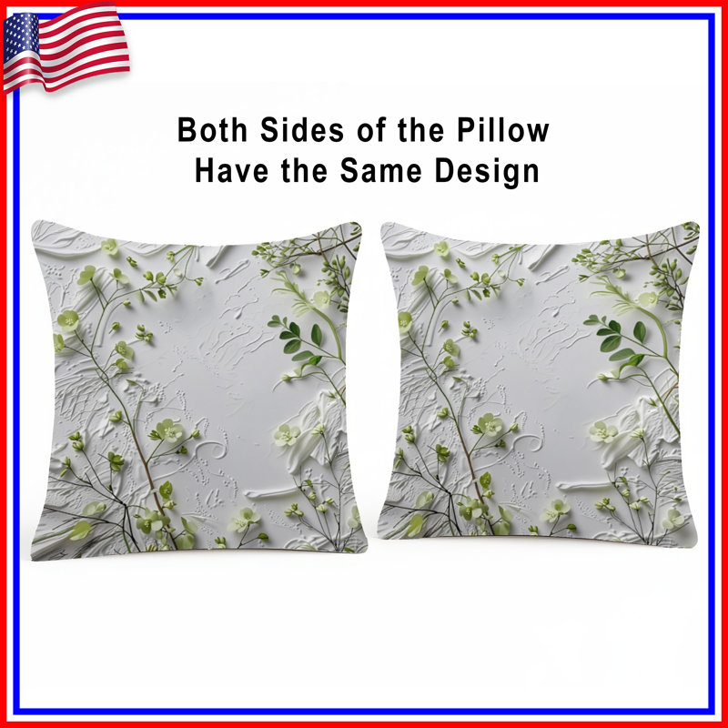Coussin Greenery, 16 po x 16 po