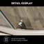 Porte de douche 36 po x 72 po semi-cadrée avec porte de douche coulissante néo-ronde, chrome