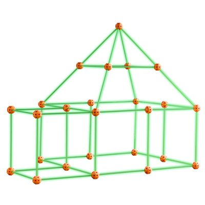 VEVOR Tent Fort Building Kit for Kids Glow In The Dark STEM Construction Toy 85PCS