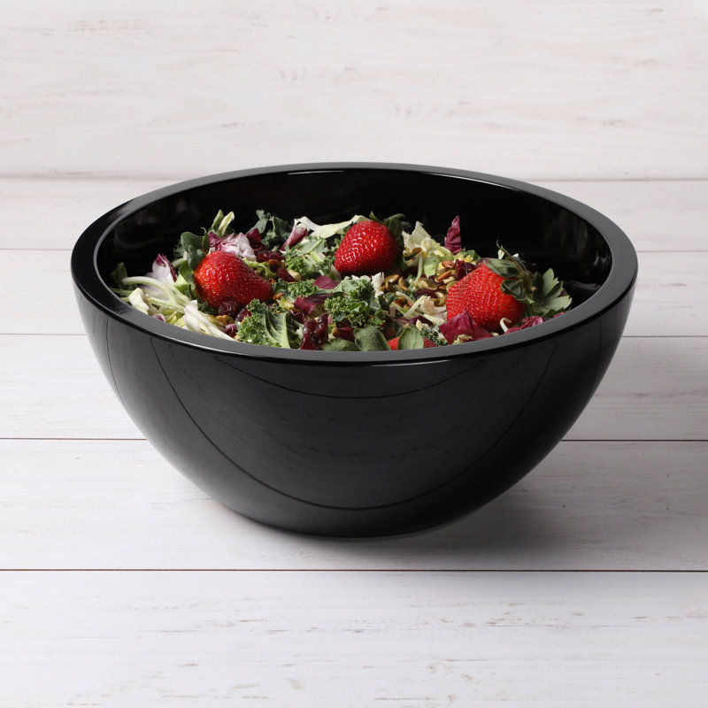 Elite Global Solutions Belize Melamine Serving Bowl, Black