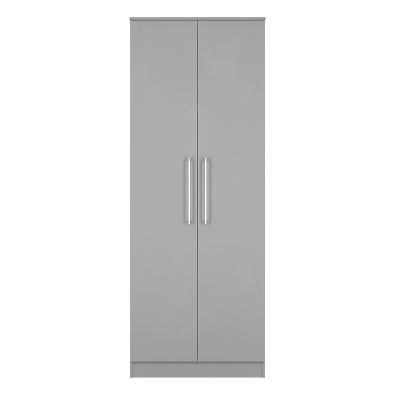 Talhaa Manufactured Wood Wardrobe, Grey/White