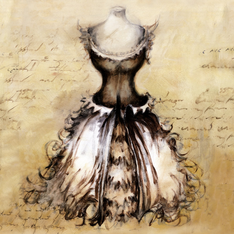 Frilly Dress - Wrapped Canvas Print, 30cm H x 30cm W x 3.8cm D