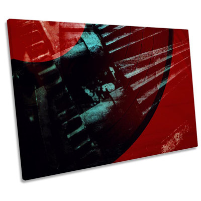 DJ Grunge Vinyl Turntable Music 1 Piece Wrapped Canvas Wall Art