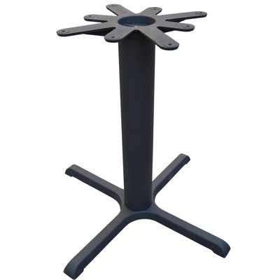 30" x 30" Cross Cast Iron Dining Height Pedestal Table Base with 17" Top Plate and 4" Column