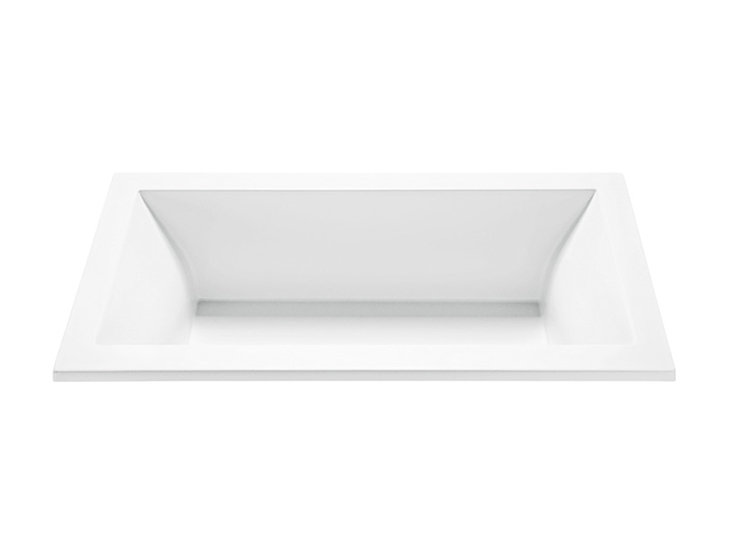 Andrea® 8 DoloMatte 72" x 36" Soaking Solid Surface Bathtub, Undermount, 65.62'' L x 36'' W x 21.25'' H, Matte White