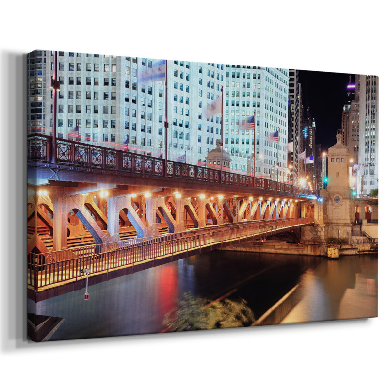 " Chicago River VI ", 24" H x 36" W x 1.5" D