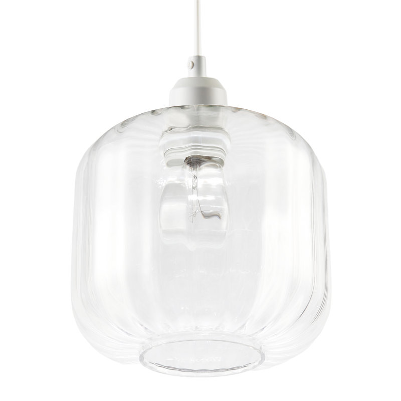 20cm H Glass Square Lamp Shade ( Slip-On ), Clear