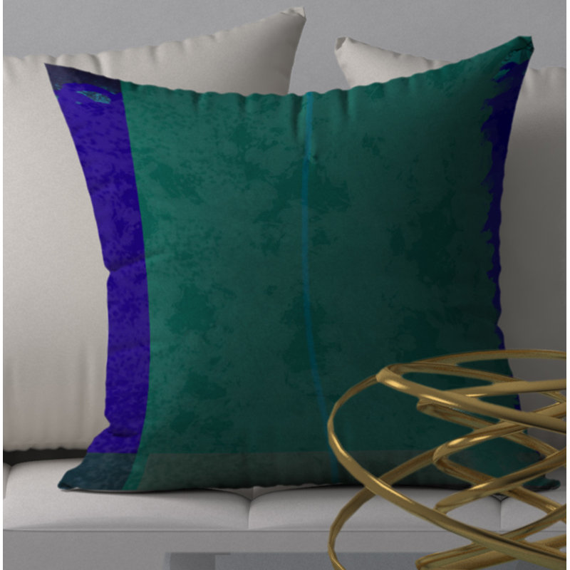 Abstract Reversible Throw Pillow, 24" H x 24" W