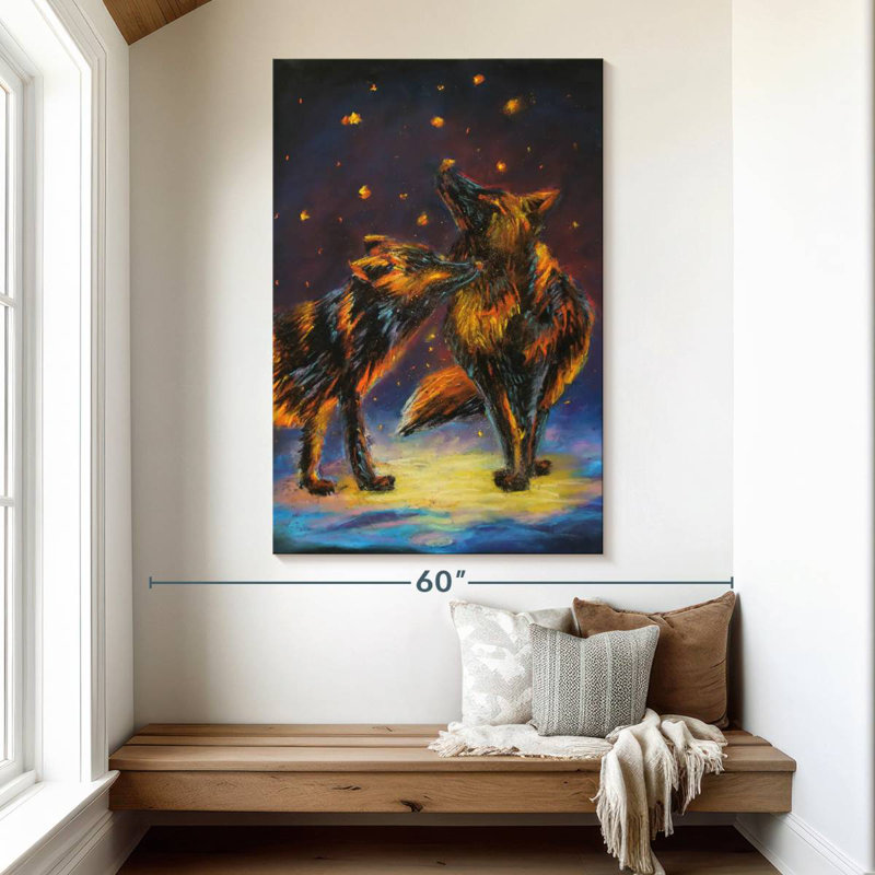 Brampt Flickers And Foxes, 51" H x 34" W