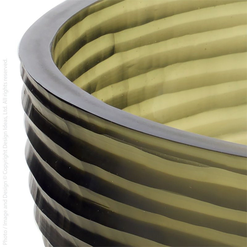 Bol décoratif, H 3,6 po x l 14,5 po x P 14,5 po