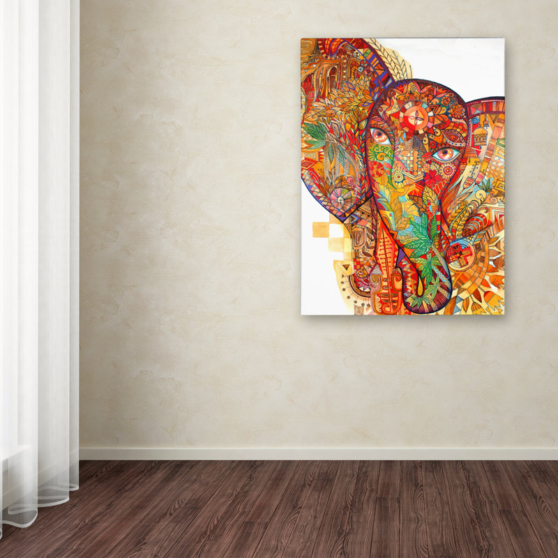 «Red India», reproduction d'impression sur toile tendue, H 19 po x l 14 po
