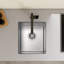 Évier de cuisine encastrable 15 po x 17 po, cuve simple en acier inoxydable de calibre 16 ou éviers de préparation