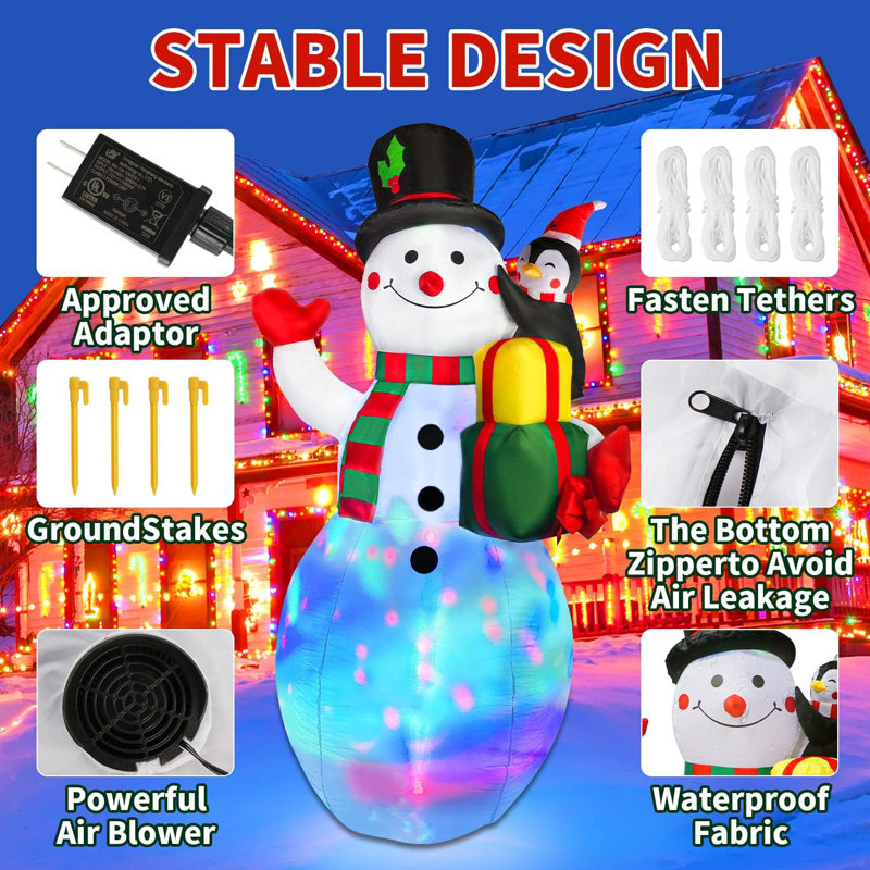 Bonhomme de neige de Noël gonflable