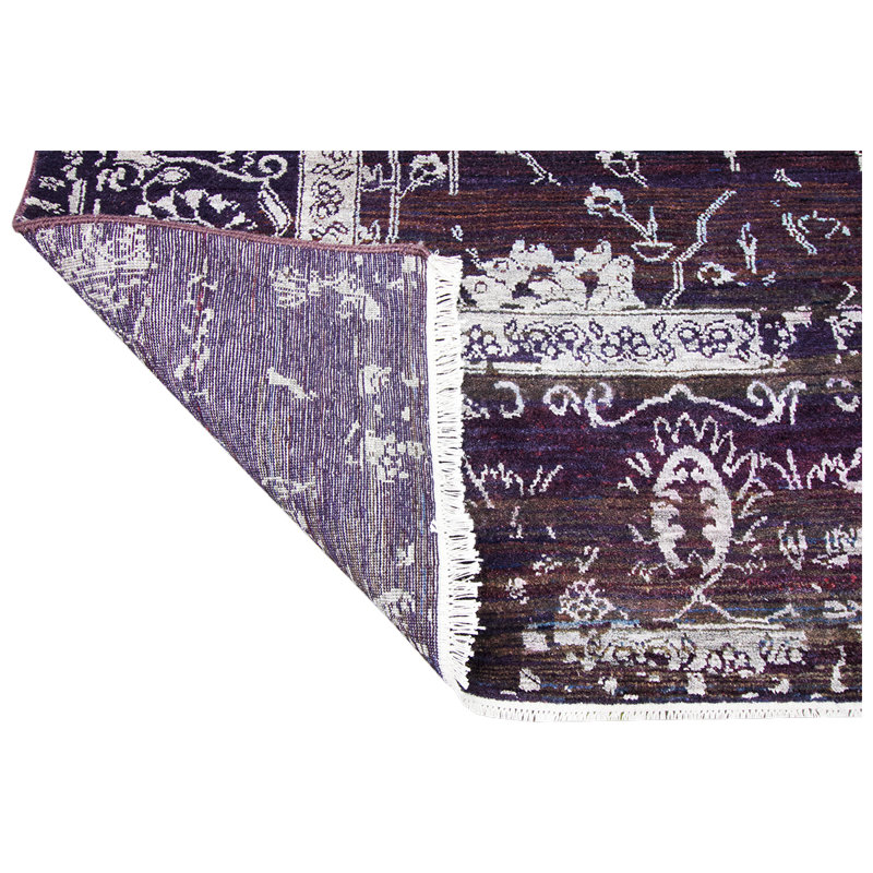 Oriental Area Rug in Purple, Rectangle 8' x 10'