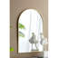 Miroir d'appoint arqué 24 po x 36 po avec cadre en métal doré pour salle de bain, chambre à coucher, mur de vestibule