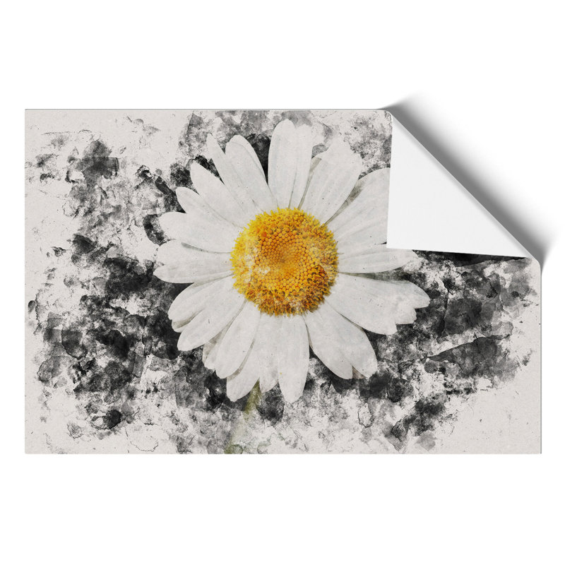 White Daisy Watercolour - Frameless Print, 30cm H x 42cm W x 0.1cm D