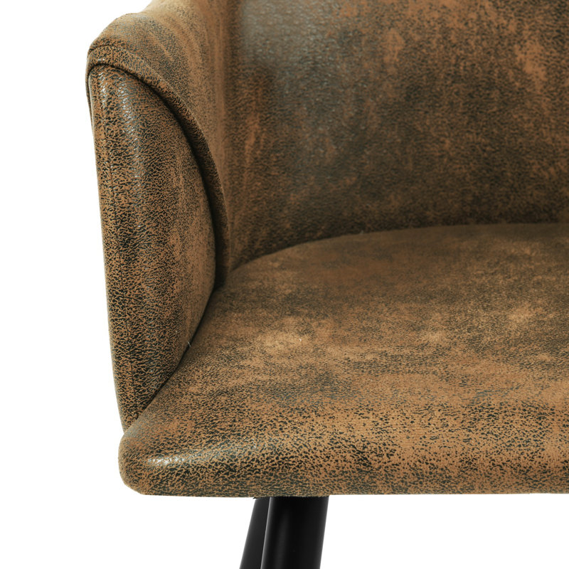 Darch 47cm H Suede;Cotton Upholstered Armchair