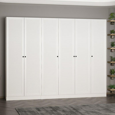 Élégant support de couloir, blanc, 106,3 x 82,7 x 13,8 pouces | 100% panneau de particules enduit de mélamine, épaisseur: 0,7 pouce | Conception traditionnelle de couleur unie, parfaite pour les vestibules et les espaces de vie, durable et fonctionnel