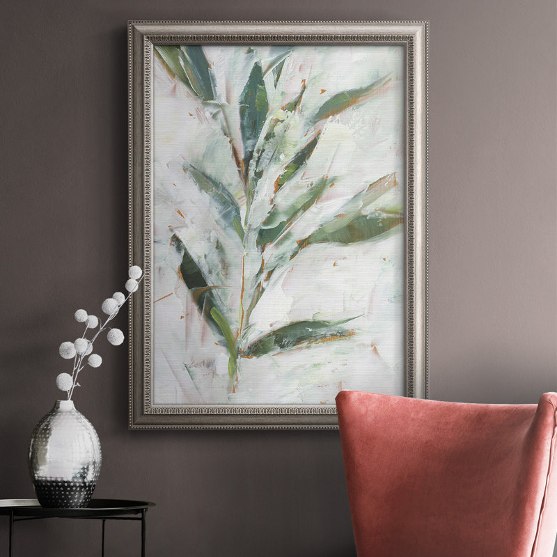 «Tropical Foliage Study I», reproduction d'art sur toile, H 36 po x l 24 po x P 2,5 po, Toile encadrée argent antique