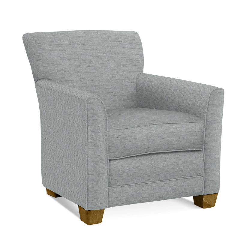Buckley Armchair, Havana Finish, Ivory Crypton Performance; 0886-91