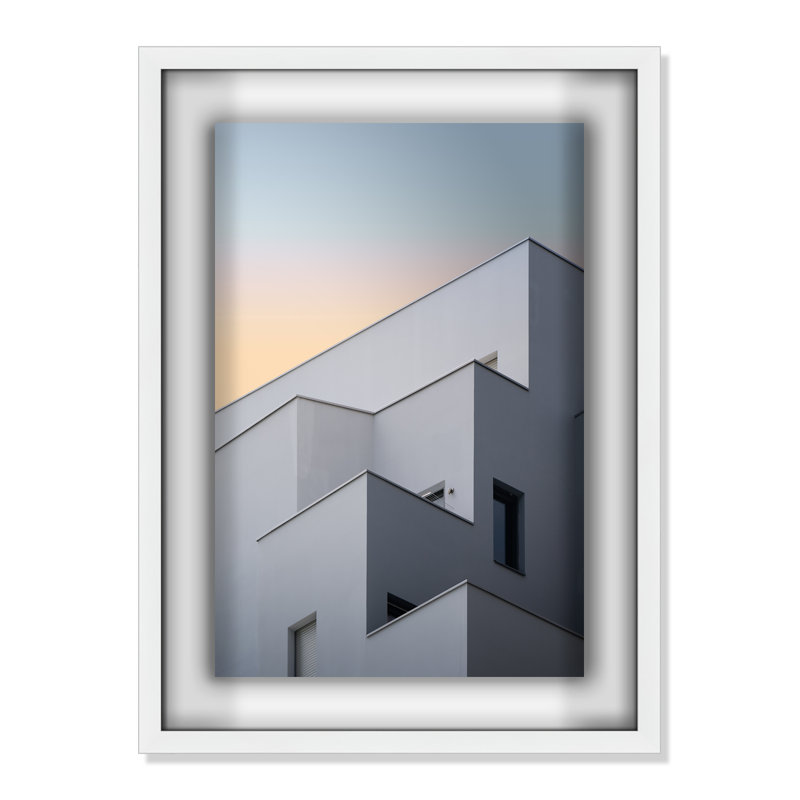 Lumière du jour - Peinture encadrée, Cadre blanc satiné, H 1,25 po x l 23 po x P 1,25 po