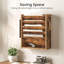 Wall Mounted File Organizer, 6-tier Vertical Hanging Magazine Rack With Side Hooks And Bottom Tray For Home And Office Storage