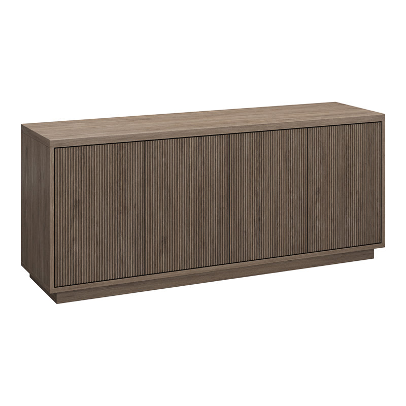  Hanson Rectangular Fluted TV Stand for TV's up to 65" in Antiqued Gray Oak