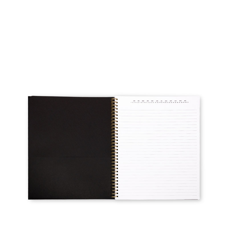 Large Spiral Notebook, Sarah Stripe