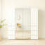 Système d'organisation modulaire en bois avec miroir