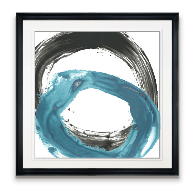 « circulaire réaction ix », peinture, H 16 po x l 16 po x P 1,5 po, Cadre noir