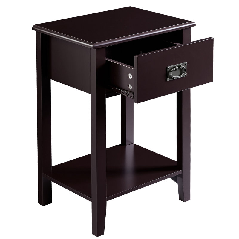 Miramontes 15.7'' W Nightstand, Red Brown, Set of 2