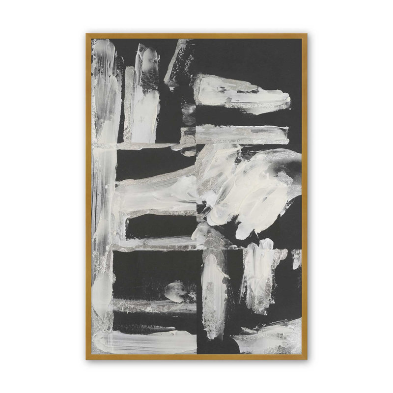 «Structural Dissonance I» par Melissa Wang, reproduction d'art, Impression sur cadre ouvert sans papier mat, Doré