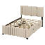 Lit plateforme tapissier en velours-1196241518