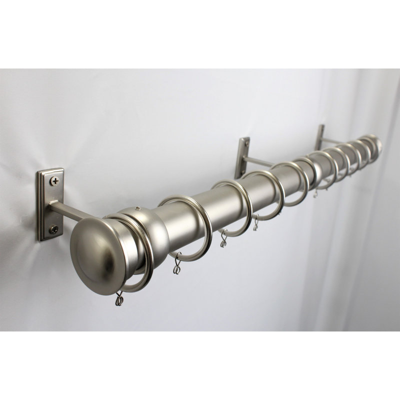 Accessoire de quincaillerie pour rideaux, L 96 po, Étain