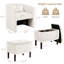 Fauteuil demi-tonneau avec repose-pieds -828744751