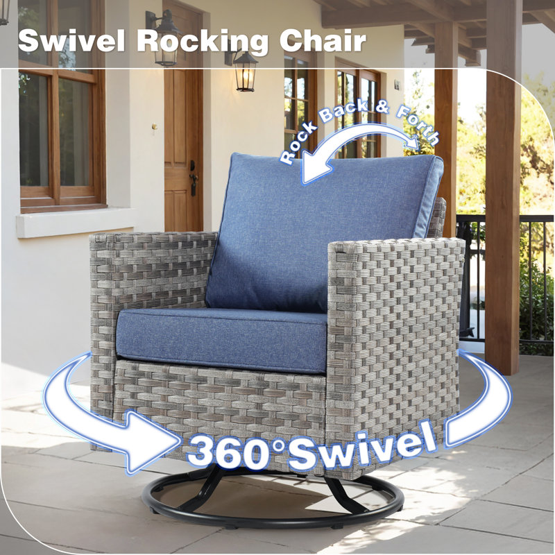 Loranda 16 Piece Seating Group with Cushions, Blue