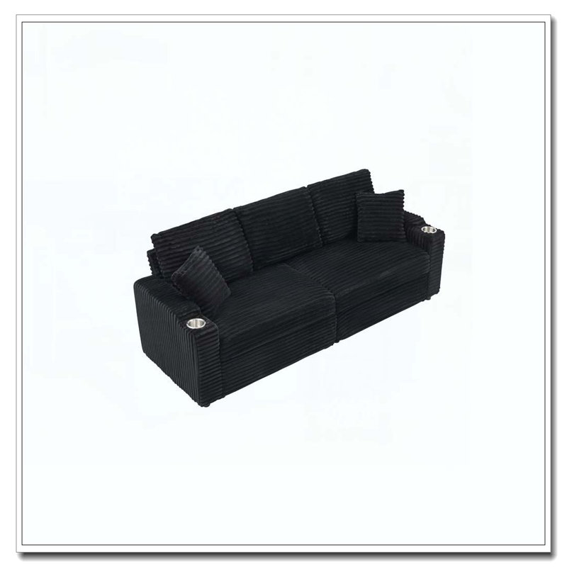 80-inch two-in-one folding sofa, Black