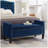Upholstered Tufted Button Storage Bench with nails trim,Entryway Living Room Soft Padded Seat with Armrest,Bed Bench--1308359401